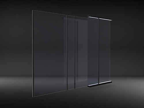 LED flip transparent crystal film screen